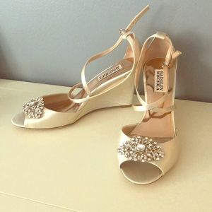 Badgley Mischka bridal wedges